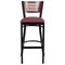 Emma and Oliver Decorative Slat Back Metal Restaurant Dining Barstool